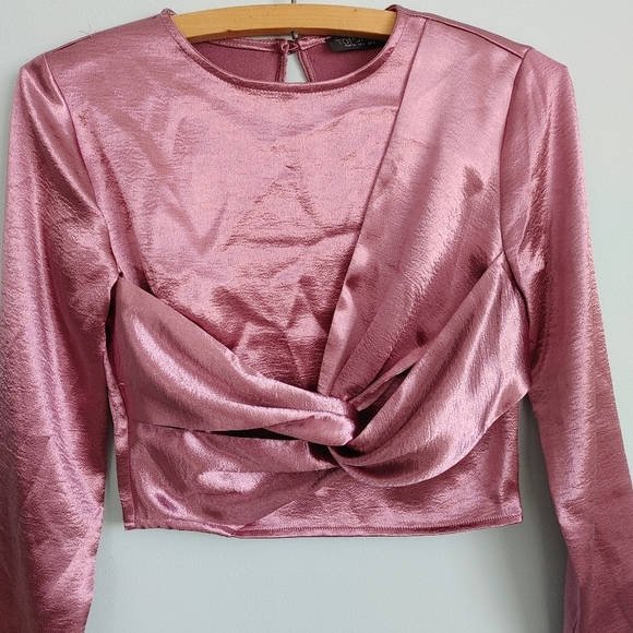Topshop | satin crop top - Picture 2 of 9
